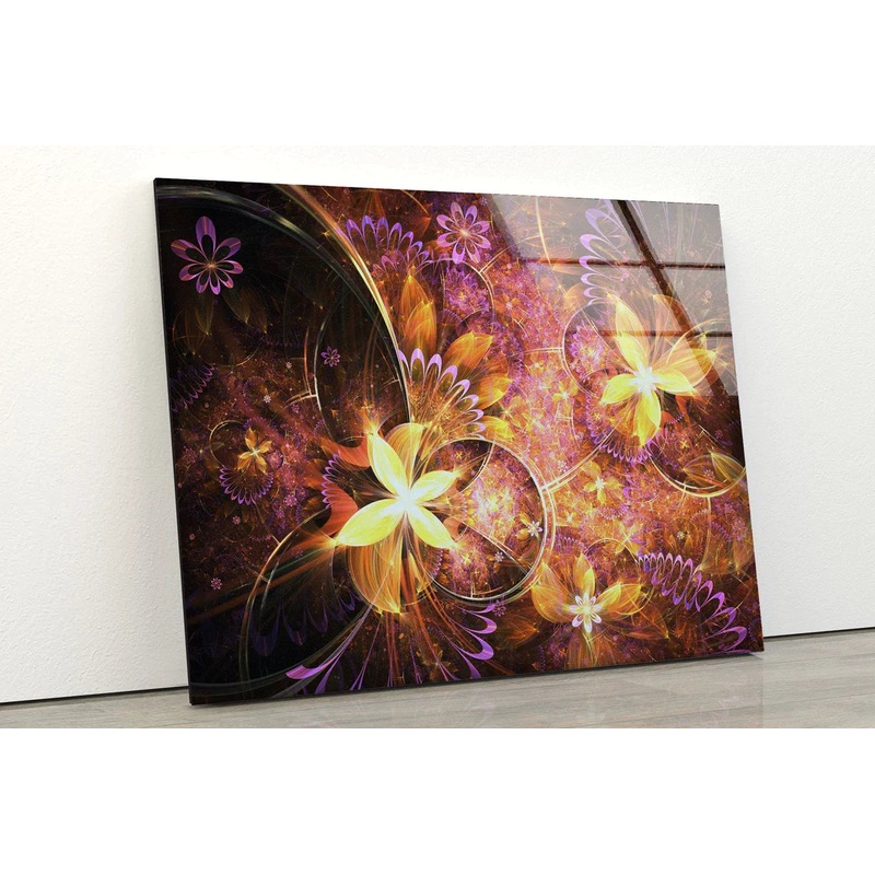 Pink & Gold Floral 3D UV Direct Aluminum Print Australian Made Quality