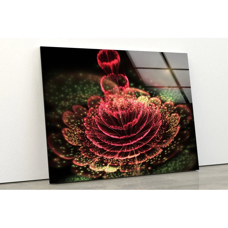 Pink & Gold Flower 3D UV Direct Aluminum Print Australian Made Quality