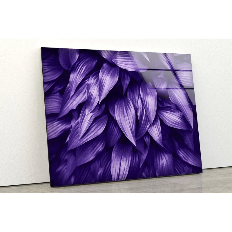 Purple Leaves Closeup UV Direct Aluminum Print Australian Made Quality