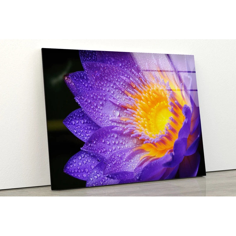 Purple Lotus Flower UV Direct Aluminum Print Australian Made Quality