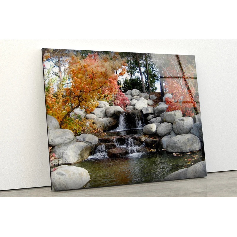 Rocky Waterfall View UV Direct Aluminum Print Australian Made Quality