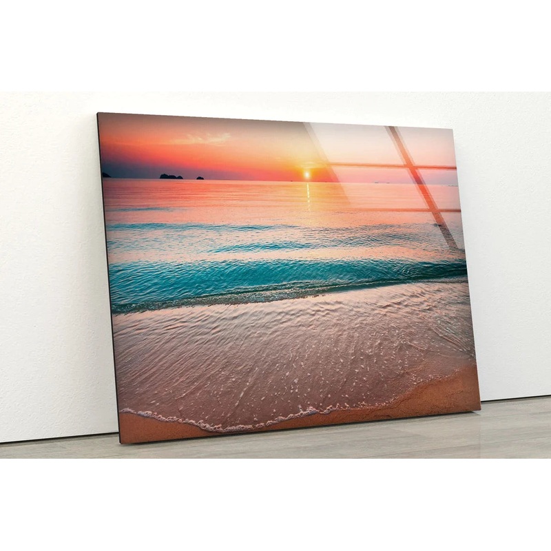 Sea Sunset Scenery UV Direct Aluminum Print Australian Made Quality