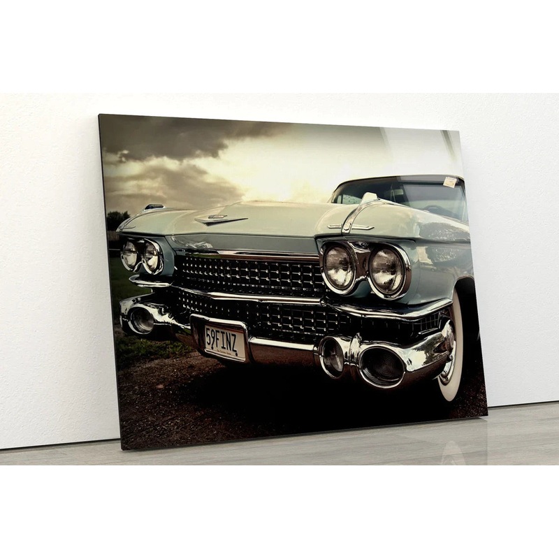 Vintage Car Closeup UV Direct Aluminum Print Australian Made Quality