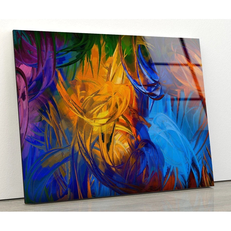 Abstract Brush Strokes UV Direct Aluminum Print Australian Made Quality