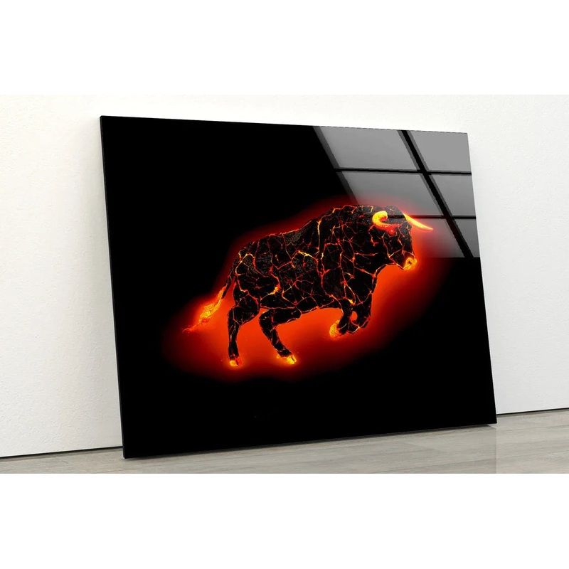 Bull Abstract Design UV Direct Aluminum Print Australian Made Quality