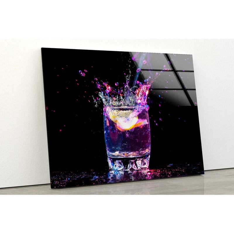 Cocktail Glass Closeup UV Direct Aluminum Print Australian Made Quality