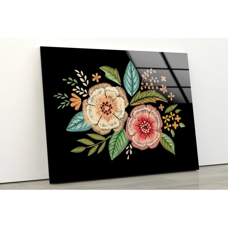 Colorful Floral Vector UV Direct Aluminum Print Australian Made Quality