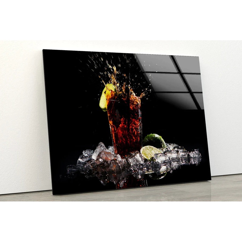 Drink with Lemon & Ice UV Direct Aluminum Print Australian Made Quality