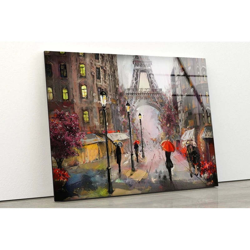 Eiffel Tower People Art UV Direct Aluminum Print Australian Made Quality