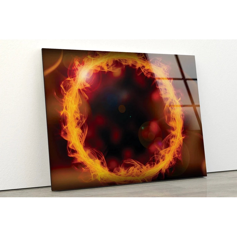 Fire Ring Abstract 3D UV Direct Aluminum Print Australian Made Quality