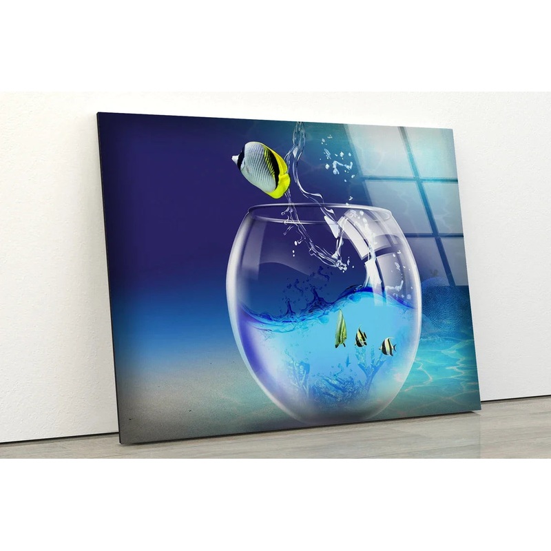 Fish on Tank Digital UV Direct Aluminum Print Australian Made Quality