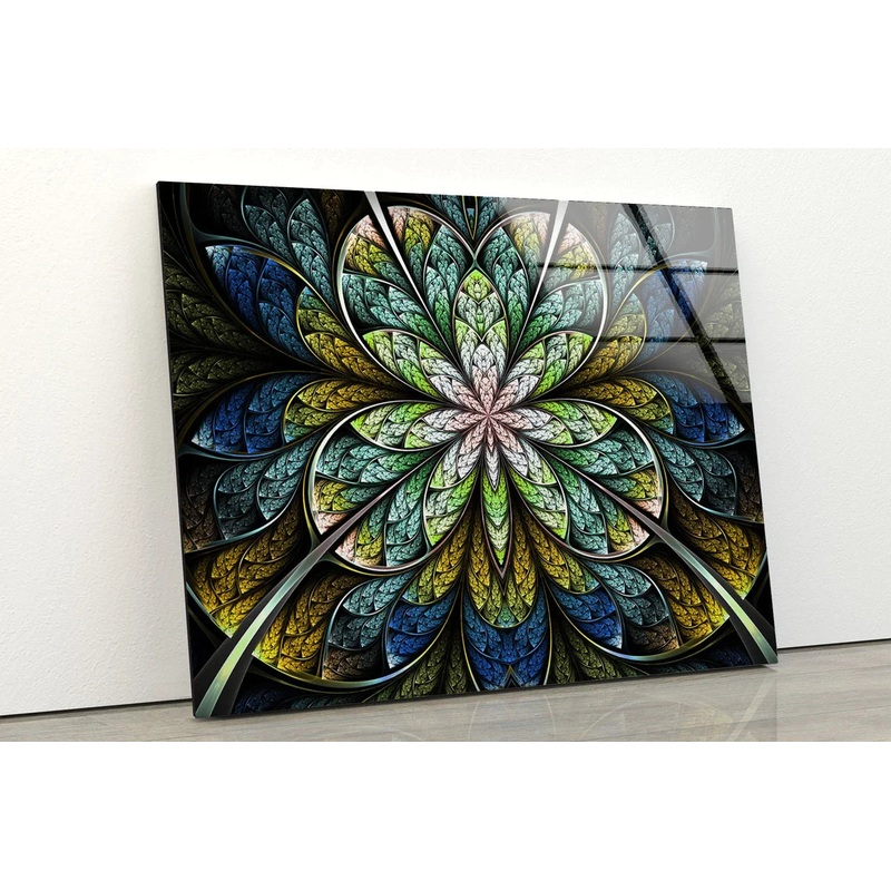 Flower Abstract Fractal UV Direct Aluminum Print Australian Made Quality
