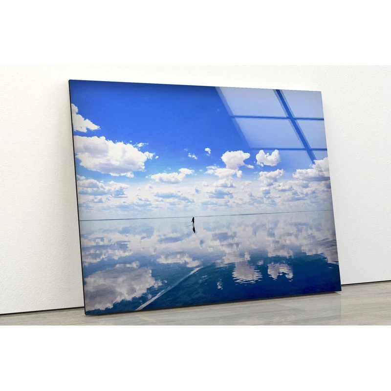 Girl on Water with Sky UV Direct Aluminum Print Australian Made Quality