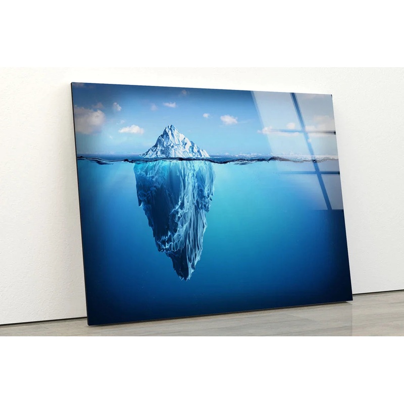 Glacier Sea View Island UV Direct Aluminum Print Australian Made Quality