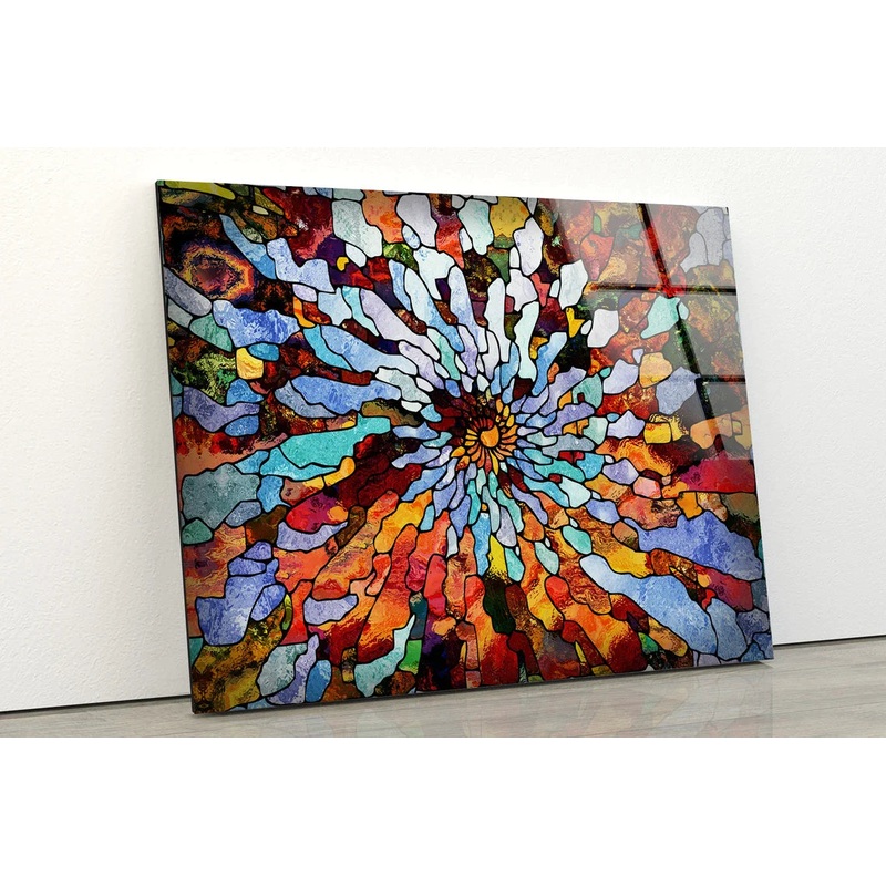 Glass Mosaic Design UV Direct Aluminum Print Australian Made Quality
