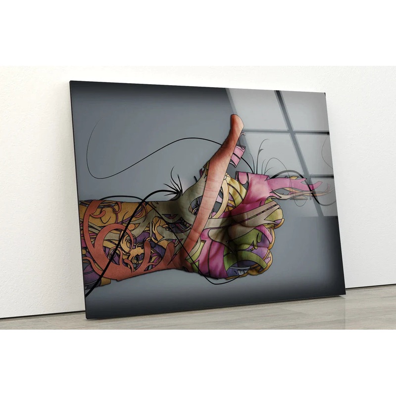 Hand with Digital Art UV Direct Aluminum Print Australian Made Quality