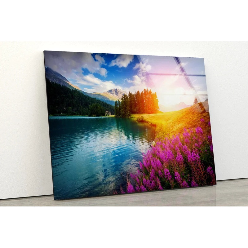 Lake Forest & Flowers UV Direct Aluminum Print Australian Made Quality