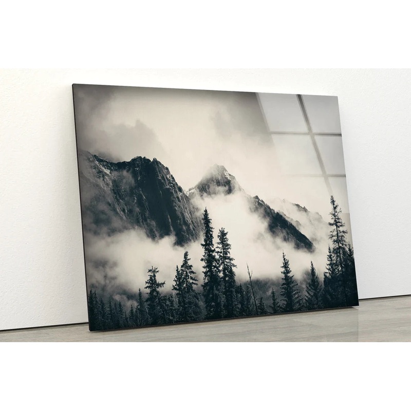 Misty Forest & Mountain UV Direct Aluminum Print Australian Made Quality
