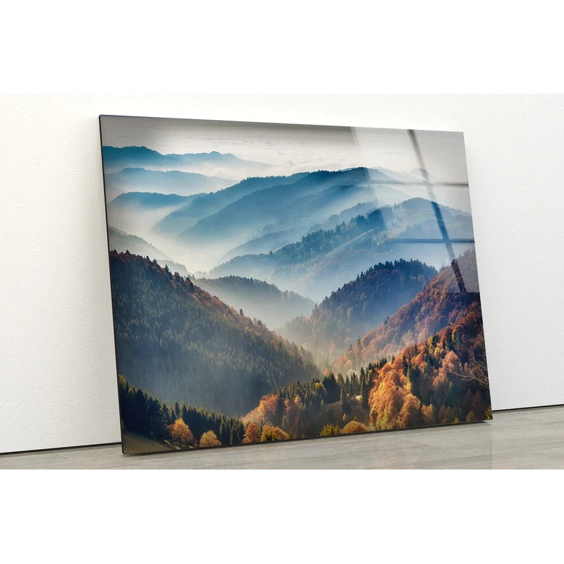 Misty Mountain Scenery UV Direct Aluminum Print Australian Made Quality