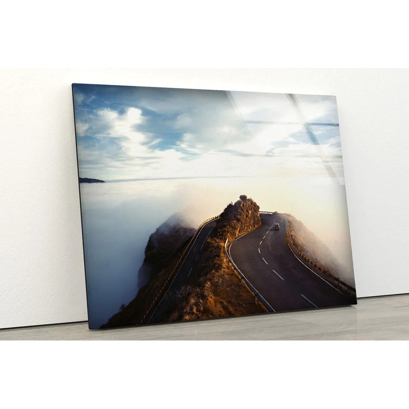 Misty Road Scenery UV Direct Aluminum Print Australian Made Quality