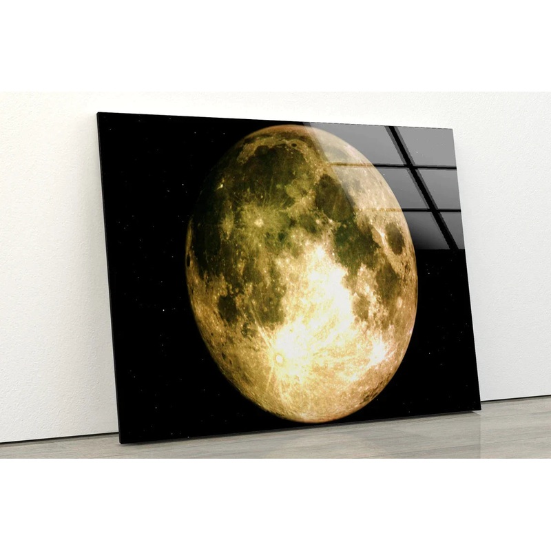 Night Moon Closeup UV Direct Aluminum Print Australian Made Quality