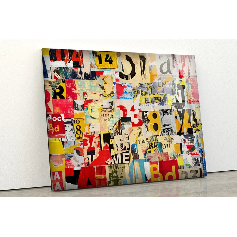 Numbers Abstract Wall UV Direct Aluminum Print Australian Made Quality