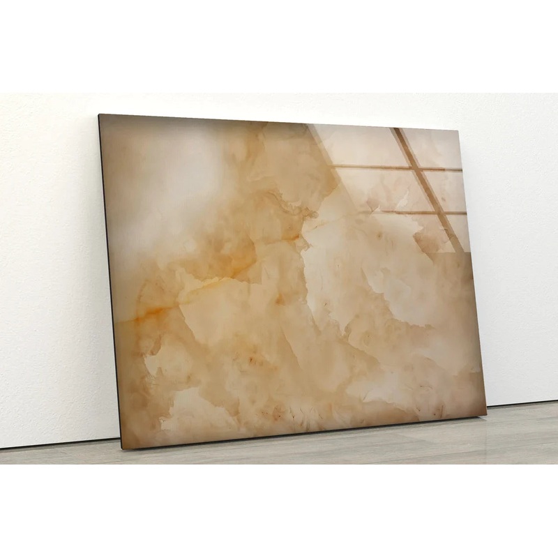 Orange Brown Abstract UV Direct Aluminum Print Australian Made Quality