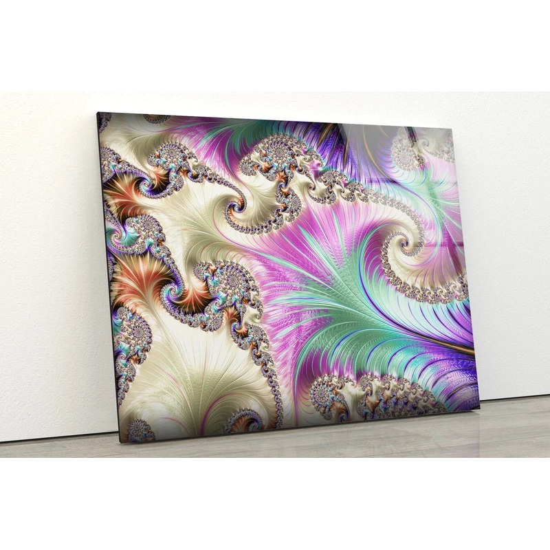 Pink Abstract Fractal UV Direct Aluminum Print Australian Made Quality
