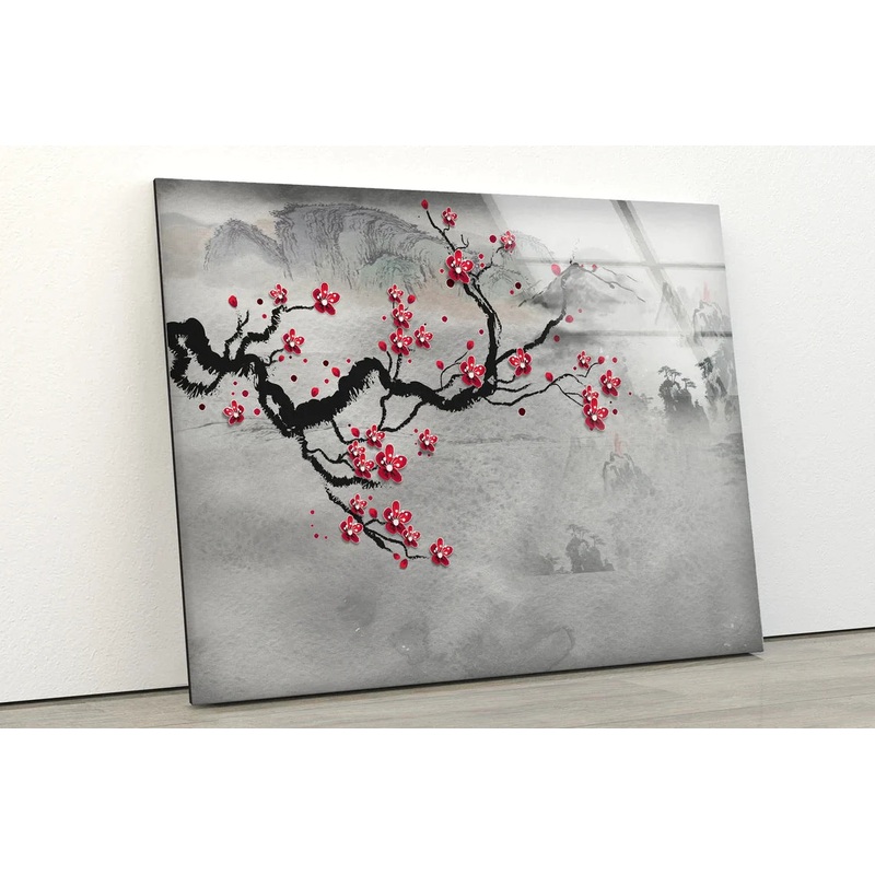 Pink Flower Tree Art UV Direct Aluminum Print Australian Made Quality