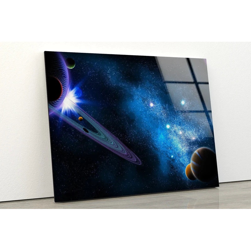 Planets Space View UV Direct Aluminum Print Australian Made Quality