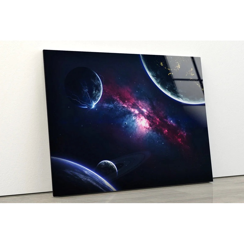 Space Planet Digital UV Direct Aluminum Print Australian Made Quality