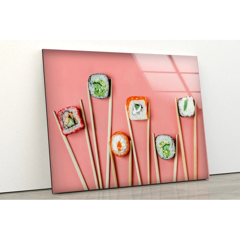 Sushi on Sticks Food UV Direct Aluminum Print Australian Made Quality