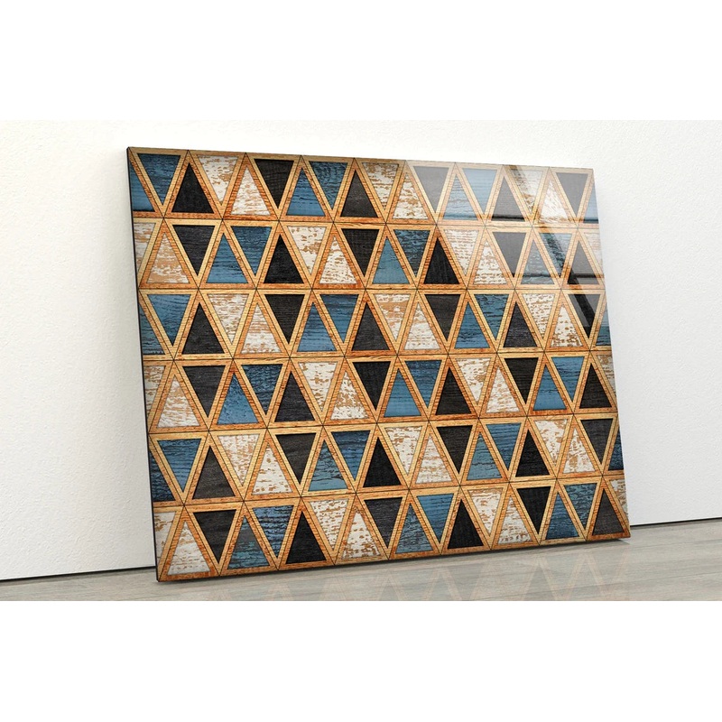 Triangle Shapes Pattern UV Direct Aluminum Print Australian Made Quality