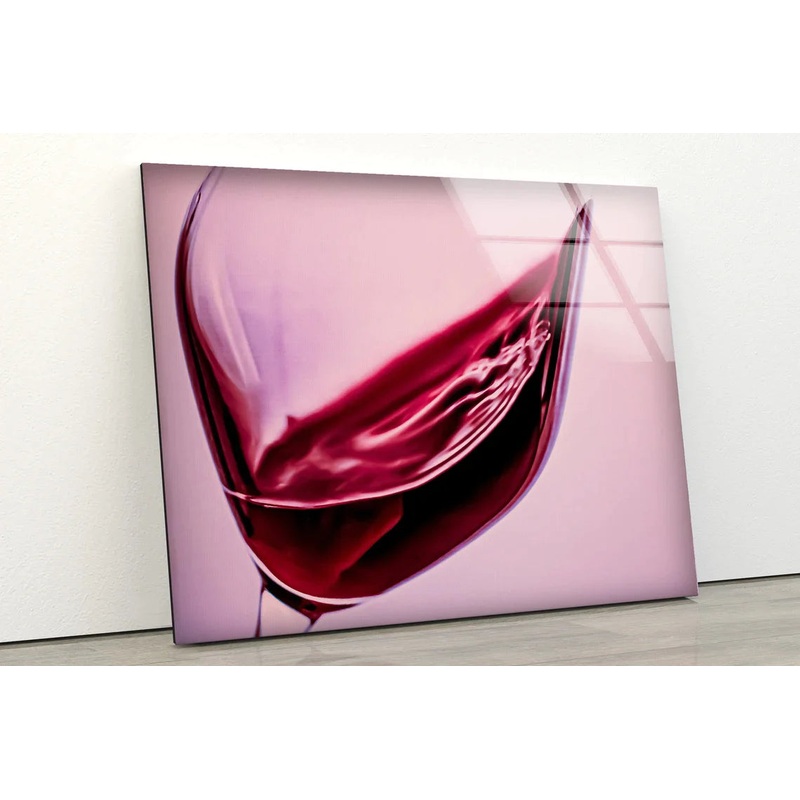 Wine Glass Closeup UV Direct Aluminum Print Australian Made Quality