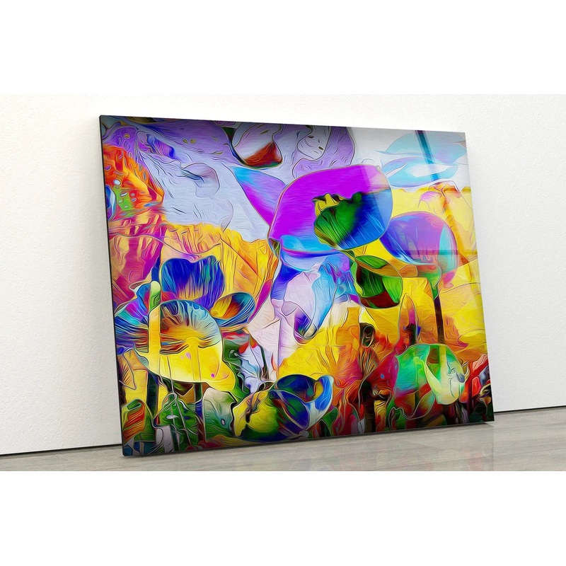 Abstract Flowers UV Direct Aluminum Print Australian Made Quality