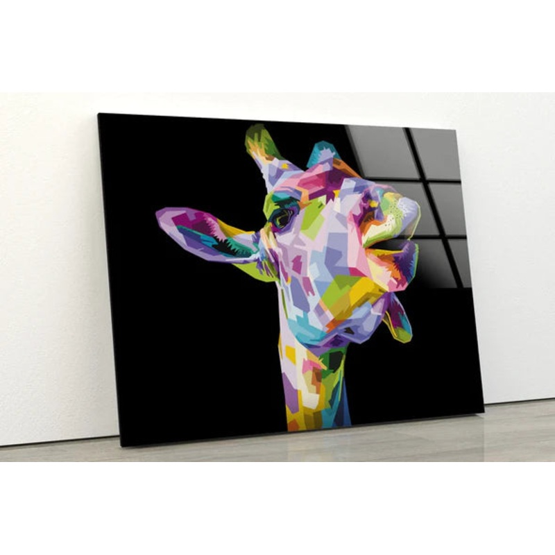 Abstract Giraffe Design UV Direct Aluminum Print Australian Made Quality