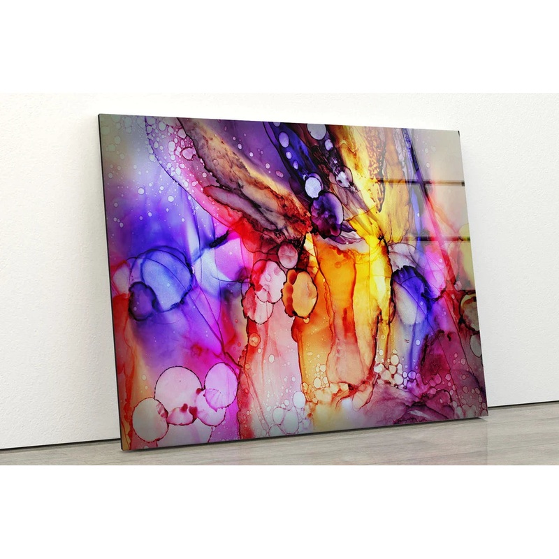Abstract Watercolor UV Direct Aluminum Print Australian Made Quality