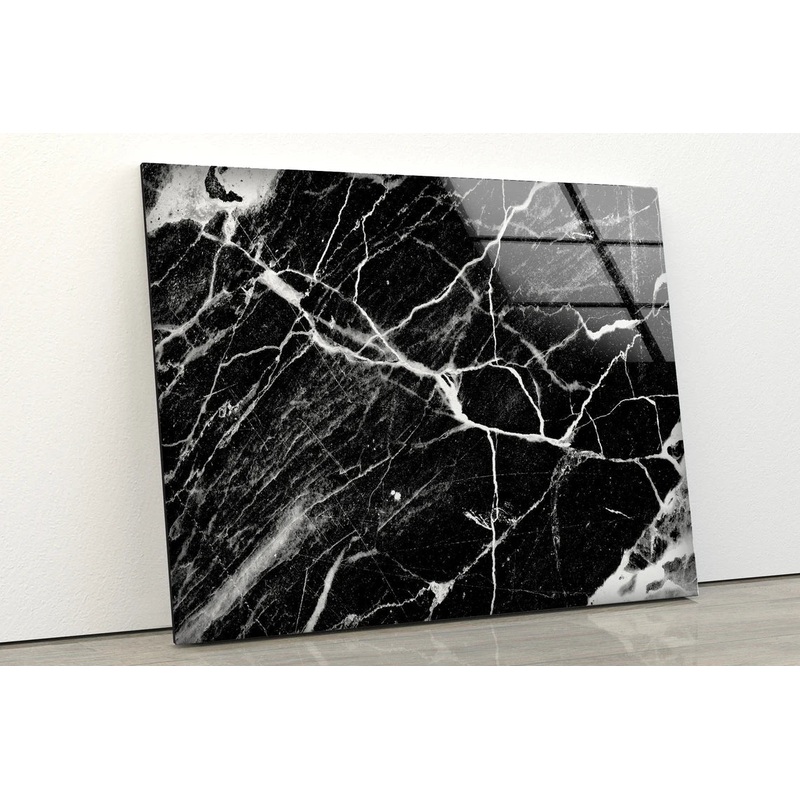 B&W Abstract Marble UV Direct Aluminum Print Australian Made Quality