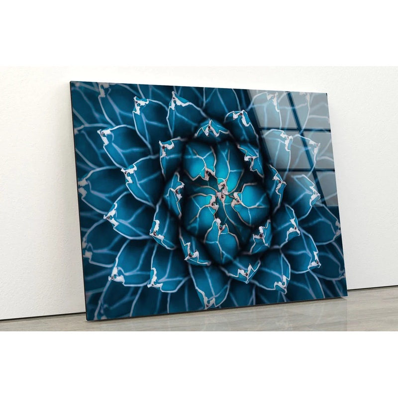 Blue Flower Macro UV Direct Aluminum Print Australian Made Quality