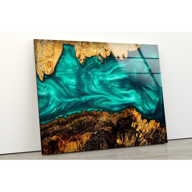 Blue Gold Resing & Wood UV Direct Aluminum Print Australian Made Quality