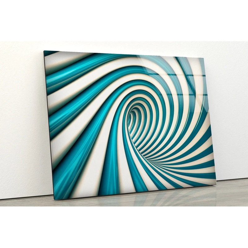 Blue & White Pattern 3D UV Direct Aluminum Print Australian Made Quality