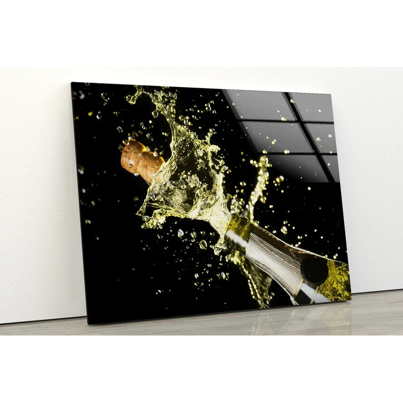 Champaign Bottle UV Direct Aluminum Print Australian Made Quality