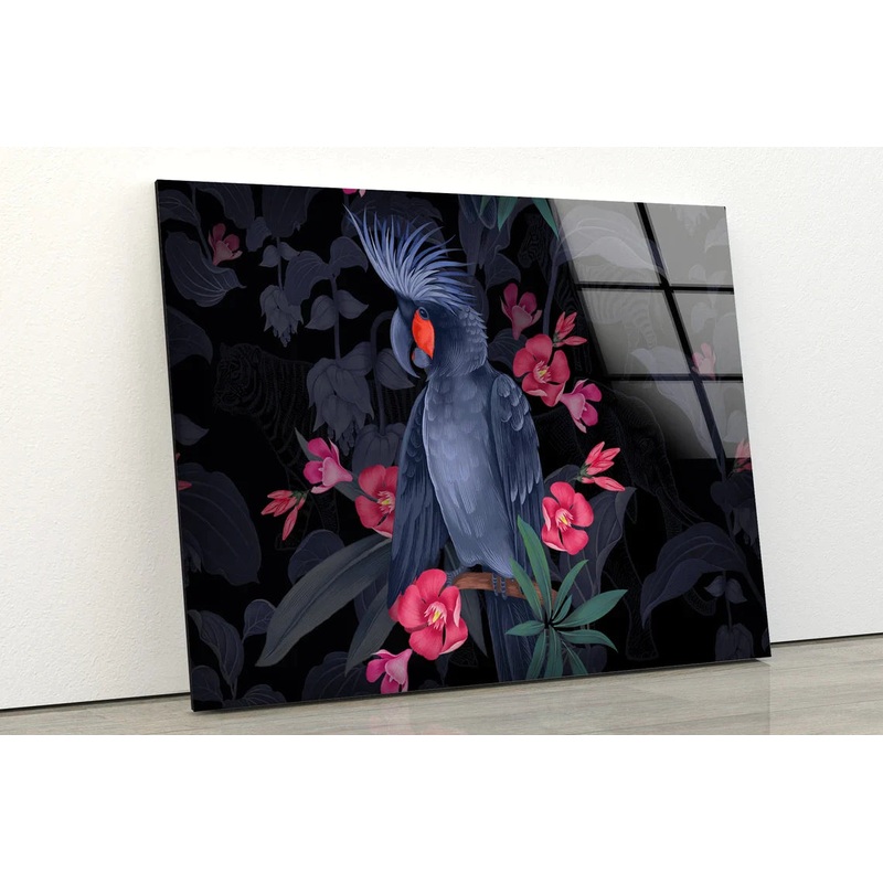 Cockatoo Bird & Flower UV Direct Aluminum Print Australian Made Quality