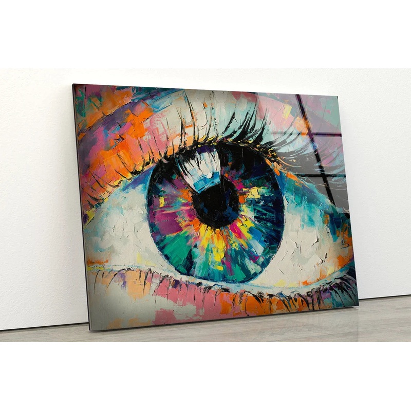 Colorful Abstract Eye UV Direct Aluminum Print Australian Made Quality