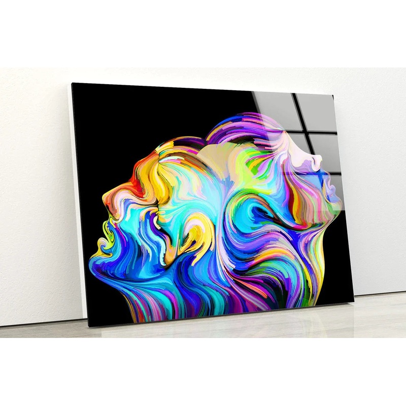 Colorful Faces Abstract UV Direct Aluminum Print Australian Made Quality
