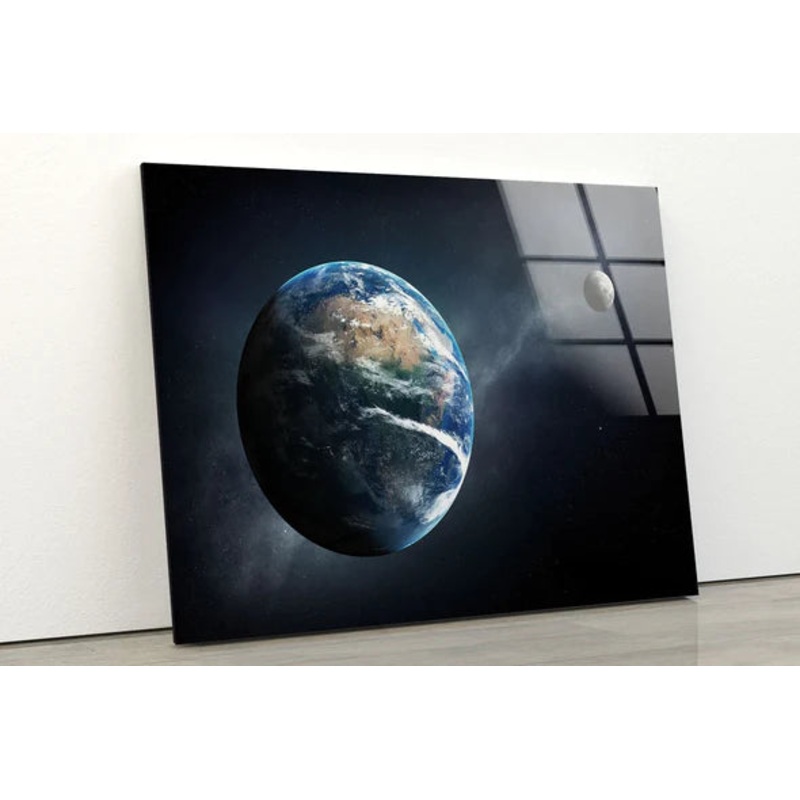 Earth Space View UV Direct Aluminum Print Australian Made Quality
