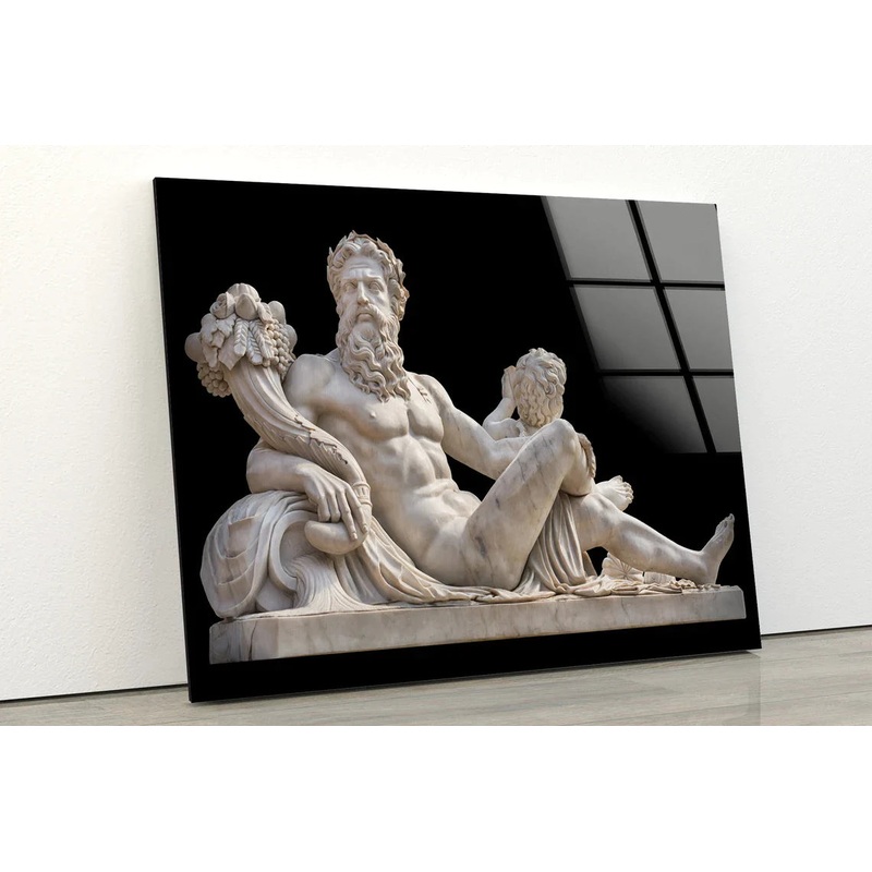 God Zeus Marble Statue UV Direct Aluminum Print Australian Made Quality