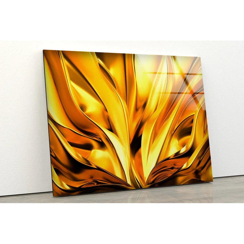 Gold 3D Abstract Marble UV Direct Aluminum Print Australian Made Quality
