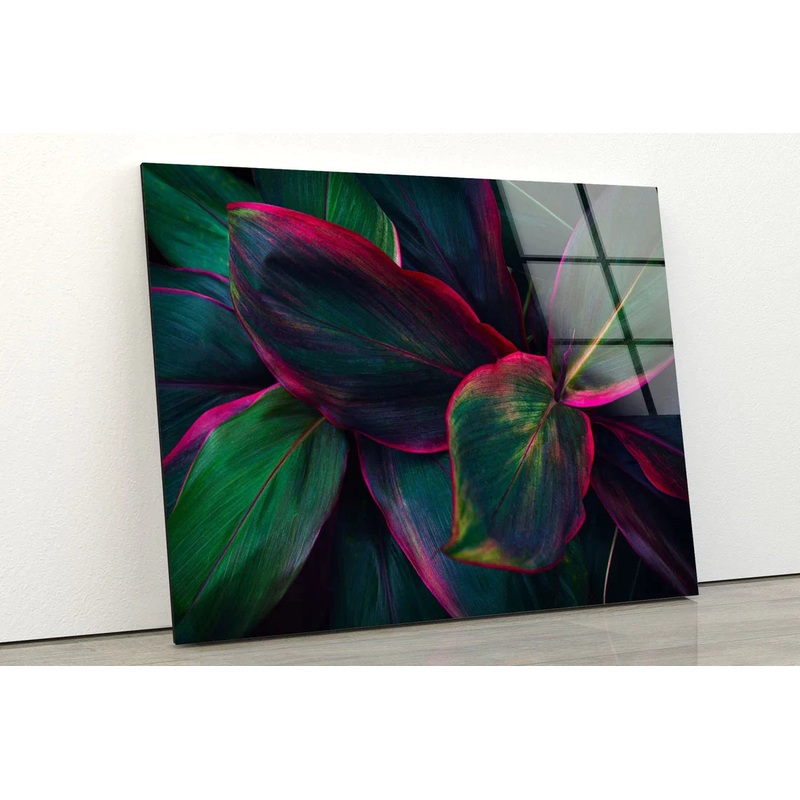 Leaves Closeup Shot UV Direct Aluminum Print Australian Made Quality