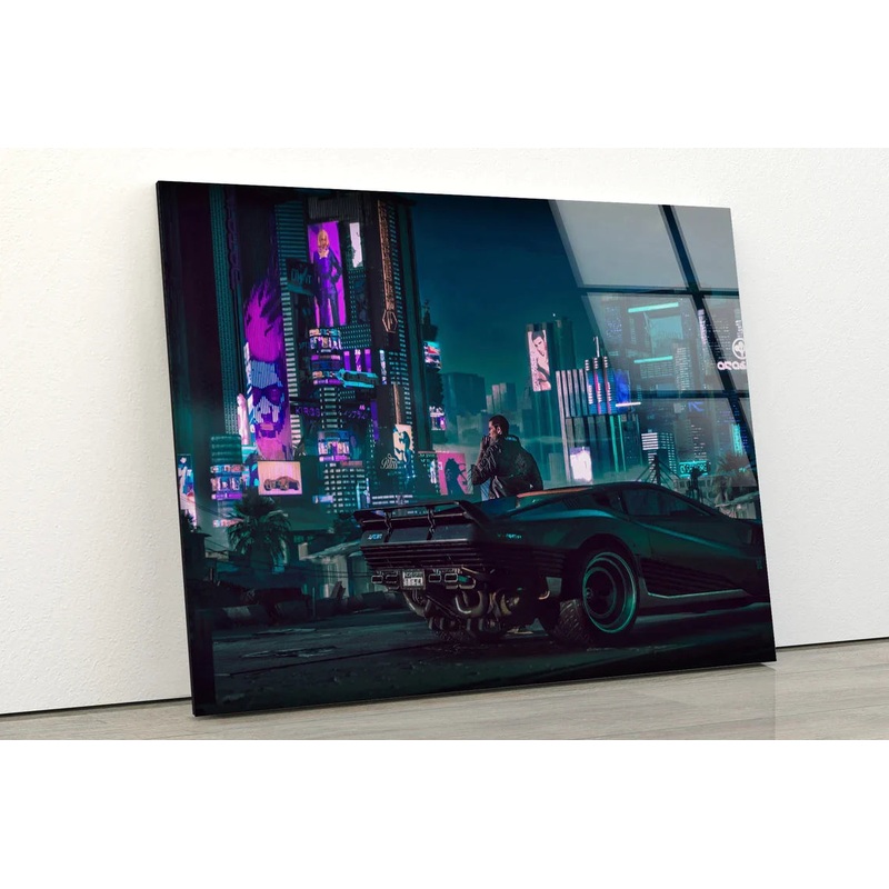 Man near Car Digital UV Direct Aluminum Print Australian Made Quality